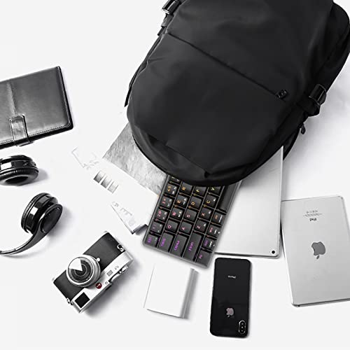 Guffercty Kred Gk61 60% Wireless Mechanical Business Keyboard With Low Profile Gateron Switch Foldable Ultra-Thin Bluetooth Linear Red Switch For Windows/Mac/Android （Nt68-Black） #TOP5