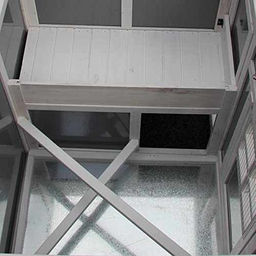 NYVI Hühnerstall Hilda - Winterfest Wetterfest Vollholz - Hühnerhaus mit Auslauf - Kleintierstall draußen - 161 x 80 x… – Bild 3