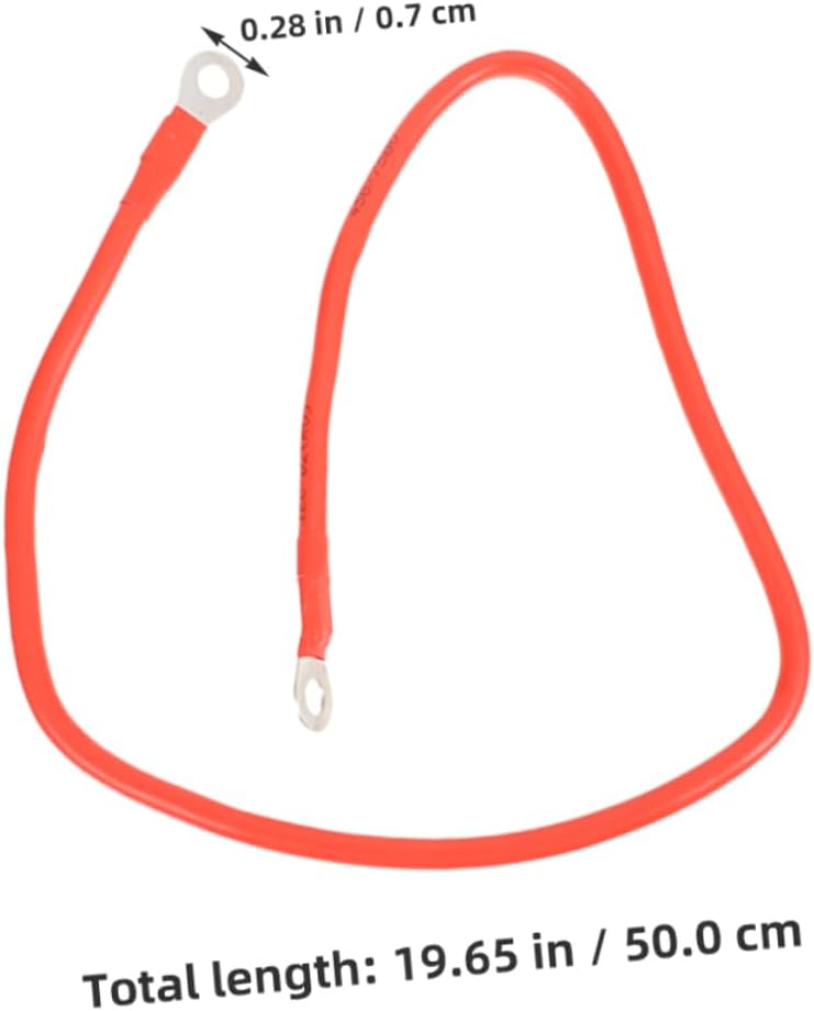Copper Battery Cables Set for Automotive Marine and Solar Applications 1 Pair Black and Red with Terminals for Cars RVs Boats and ATVs