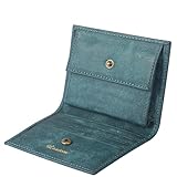 [Lautem] 二つ折り財布 メンズ ミニ財布 小さい 薄い コンパクト さいふ 二つ折り レディース イタリアン レザー プエブロ 本革 コンパクト 財布 プエブロ革 Pueblo（ペトローリオ）