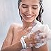 SHOWER BOUQUET Loofah Soft-White-Cloud XL Bath-Sponge 4-Pack // Extra Large 75g Mesh Loofa Lufa Pouf Set for Men and Women - Exfoliate with Big Gentle Cleanse Scrubber in Beauty Bathing Accessories