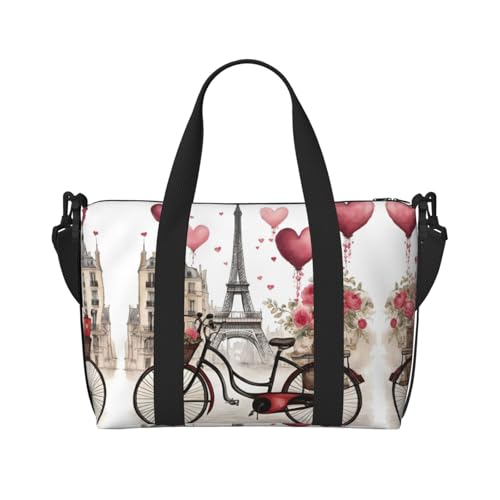 Love Paris - Bolsa de viaje con diseño de la Torre de café,...