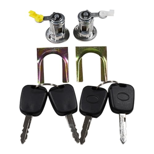Central Locking Actuator Car Door Lock Cylinder Barrel Key Set Compatible with Toyota Aygo B1 1.0 Peugeot 107 PM PN 1.0 C1 2005-2014 9170.Y8 1608746380 9135S2 9136.T0