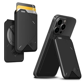 DOMAVER Cover Xiaomi Redmi Note 14 5G Con Supporto Regolabile – Magnetico Magsafe, Nero Traslucido, Protezione Militare