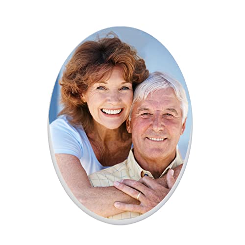 Personalizzato Memoriale Foto in Ceramica Piastrella Personalizzata Immagine Lapide Porcellana Monumento Ritratto Placca Lapide per interno Cimitero Pietra tombale Anniversario Matrimonio