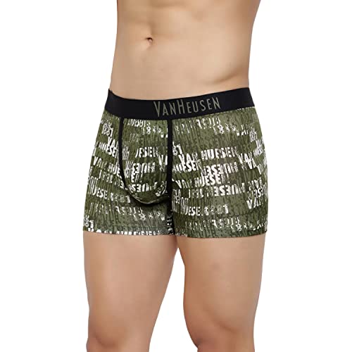Image of Van Heusen Men's Cotton Trunk - Pack of 1 | Contoured pouch for support | Antibacterial Briefs | Sweat Absorbant | Moistue Wicking | Breathable Everyday Underwear | Long Lasting Color| Fun Prints | Style 10051