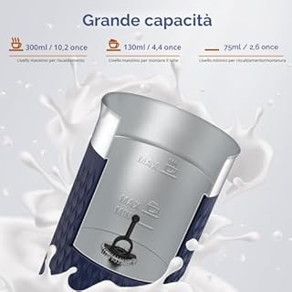 SIMPLETaste Montalatte elettrico 4 in 1, vaporizzatore automatico per latte caldo e freddo e scaldalatte per latte, cappuccino, macchiato