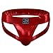 Mens Jockstrap Athletic Supporter Jockstrap Thongs Underwear Male Underpants Jock Strap (US, Alpha, Medium, Regular, Regular, 258Red)