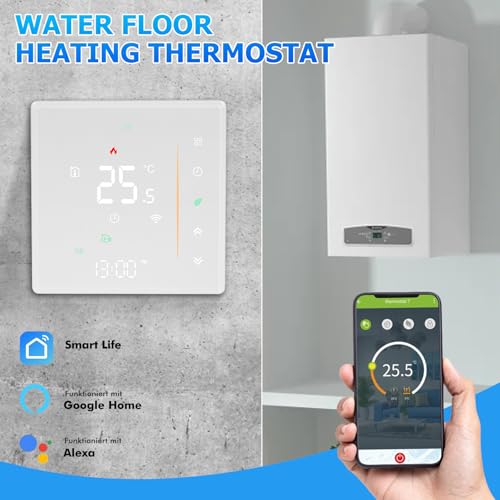 WiFi Smart Thermostat, 5A 230V Programmable Boiler Temperature 5+1+1 Mode - Image 2
