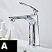 Produktbild JTSLT Wasserhahn  Moderne Bad Waschbecken Mischbatterie Messing Poliert Einzigen Handgriff Waschbecken Wasserhahn Messing Poliert Küchenmischbatterie