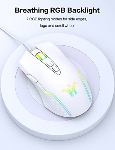 Phnixgam Wired Gaming Mouse, Ergonomic Rgb Computer Mouse With Rgb Backlight, Adjustable Dpi Up To 6400 thumb #1