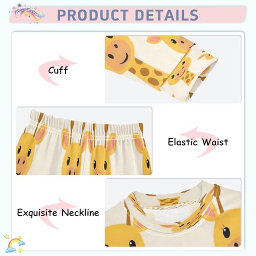 senya Pajama Sets Long Sleeve Top and Pants Sleepwear Branches Sloth for 2-8 Years Old4