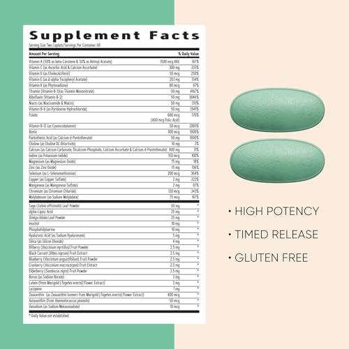 GNC Women’s 50 Plus Multivitamin Caplets, Clinically Proven to Feel Better, Vitamin D-3, Immune, Strong Bones, Memory, Mental Sharpness, Vision, Biotin, Timed Release, 120 ct, 60 svgs