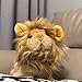 HAICHEN TEC Bunny Wig Lion Mane Halloween Cosplay Hat Adjustable Pet Hat Lion Hair Cap Headwear for Small Animal Cat Rabbit Guinea Pig Dog Photo Shoot (S)