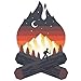 Sticker Campfire Hiker Art, Mountain Tough Outdoor, Waterproof Vinyl Decal Decal (3.75" Tall).