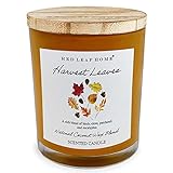 Red Leaf Home | Harvest Leaves Candle | Wooden Lid, Large | Fall Favorite, Aromatherapy, Gift | 15oz