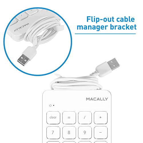 Macally USB Wired Number Pad and a Wired Computer Mouse, Increase Speed by Decreasing Fatigue