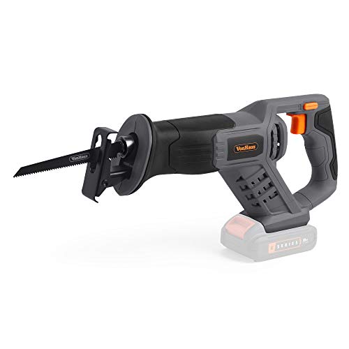 VonHaus E-Series 18V Cordless Reciprocating Saw Tool Only (NO Battery or Charger Included) – Tool-Less Blade Change – Ergonomic Lightweight - Includes Blade - Universally Compatible