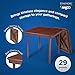 MECO Stakmore Classic Straight Edge Solid Wood Folding Card Table, Cherry Frame