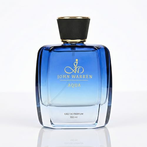 Image of JOHN WARREN AQUA Luxury Perfume For Men, Aqua Long-Lasting Eau De Parfum with Grapefruit,Nutmeg and Jasmine, Fresh & Strong Everyday Fragrance-100 ml