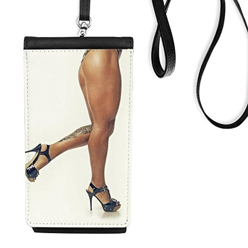 Téléphone noir porte-monnaie cadeau cuir pour smartphone et cartes