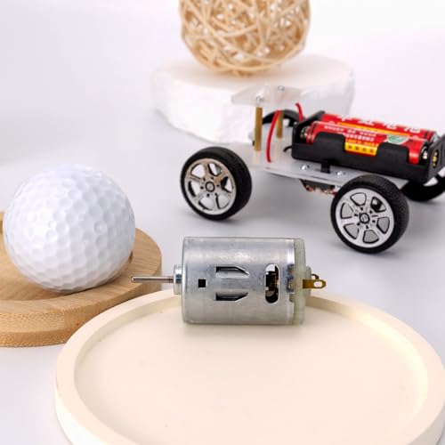 Unxuey 2 Stück 385 DC 6 V - 24 V Mikrostarke Magnet-Kohlebürste, DC Motor für DIY Spielzeug