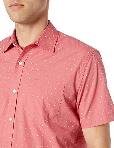 Image of Amazon Essentials Men's Regular-Fit Short-Sleeve Poplin Shirt, Collared, Washed