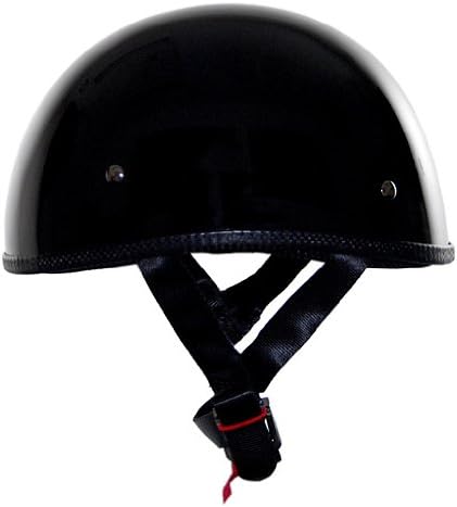 Vega XTS Naked Half Helmet (Gloss Black, X-Large)