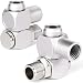 Tailonz Pneumaitc 1/4 Inch Air Tool Swivel Fitting Aluminum 360 Degree Swivel Air Hose Connector Industrial Swivel Portable Air Tool Adapter（4Pack）