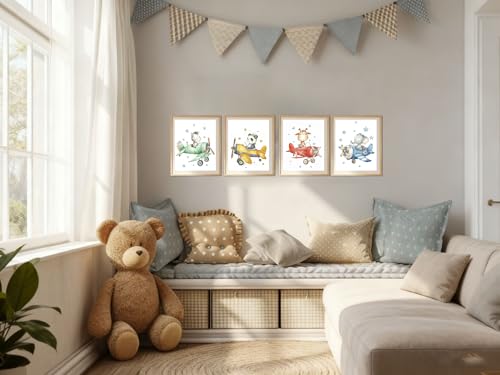 Image of Frimeeme Airplane Nursery Prints,Set of 4,8x10,Unframed