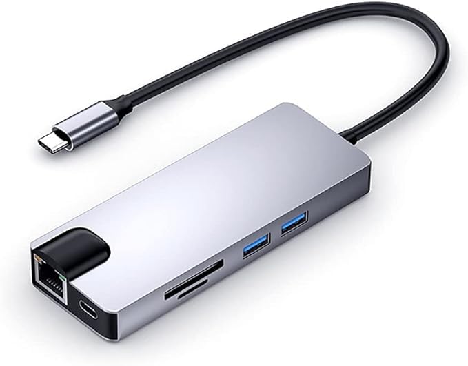 Port Expander 8-in-1 USB C Adapter for USB C Laptop USB C Hub to 4K HDMI, VGA, 2 USB 3.0 Ports, PD Charger, SD/TF Card Reader, Ethernet USB Splitter-image-34