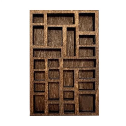 Shadow Box with Shelves - Miniature Trinket Shelf Tray, Wooden Shadow Cubby Box, 25 Compartments Wall-Mounted Display Shelves Rack, Wall Storage Display Unit Shelf Shelf Rack for Trinket Stone