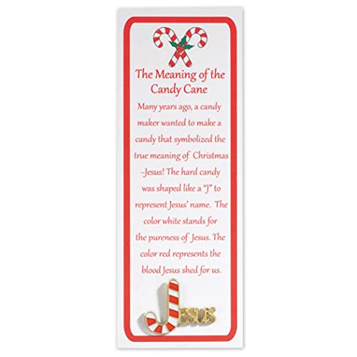 Christian Brands Story of The Candy Cane Lapel Pin and Bookmark Set