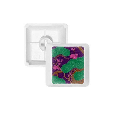 Keycaps PBT violet vert style culture japonaise pour touches de clavier mécanique OEM R1