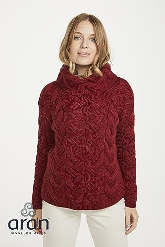 Image of Soft Merino Chunky Cable Cowl Aran Sweater by Aran Woollen Mills