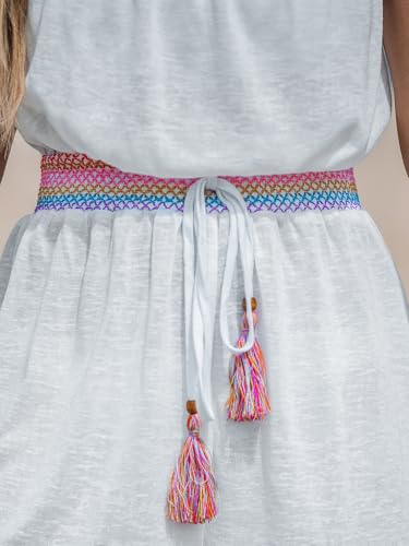 CUPSHE Women Swimsuit Coverup Strapless Tube Beach Cover Up Romper Smocked Swimwear Coverups3