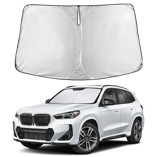 Image of EcoNour Windshield Sunshade Compatible for BMW X1 2023-2024 2025 2026, Sun Visor for Front Windshield & Window Sun Shade Cover, UV Heat Blocker & Protector, Car Accessories