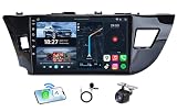 Car Stereo for Toyota Corolla Radio 2014 2015 2016: 10 Inch 1280 * 800 HD Touchscreen Carplay Android Auto 1080P Backup Camera GPS 5G WiFi Bluetooth SWC FM Mirror Link Steering Wheel Control