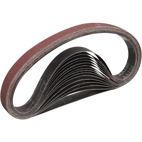 STEBRUAM Nastri Abrasivi 25 x 762 mm,15PCS 80 grana Levigatrice a Nastro