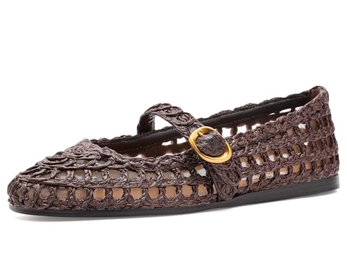 Steve Madden Womens Melody Brown Raffia 6.5 M