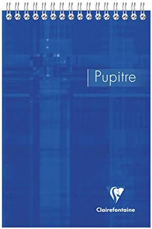 Clairefontaine 8646C Un Bloc Notes Da Tavolo A Spirale Con Intestazione - 10, 5x17 Cm - 160 Pagine Détachables A Righe - Carta Bianca 90g - Copertina In Carta Laminata Colore Casuale - copertina