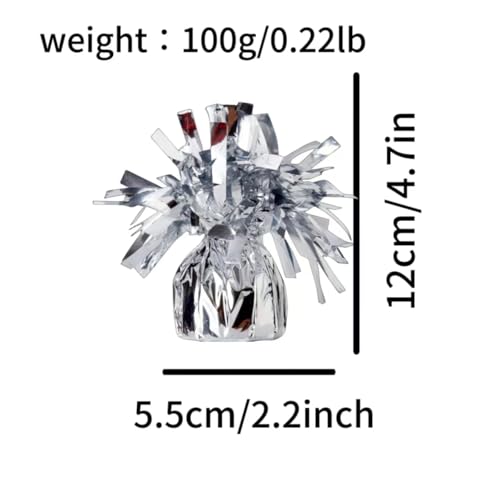 Moretreat balloon weights are perfect for parties, birthdays, weddings. Each pack includes 9PCS durable weights that easily decorate balloons and elevate any celebration.(Silver100g) by Moretreat - Used condition - Image 4