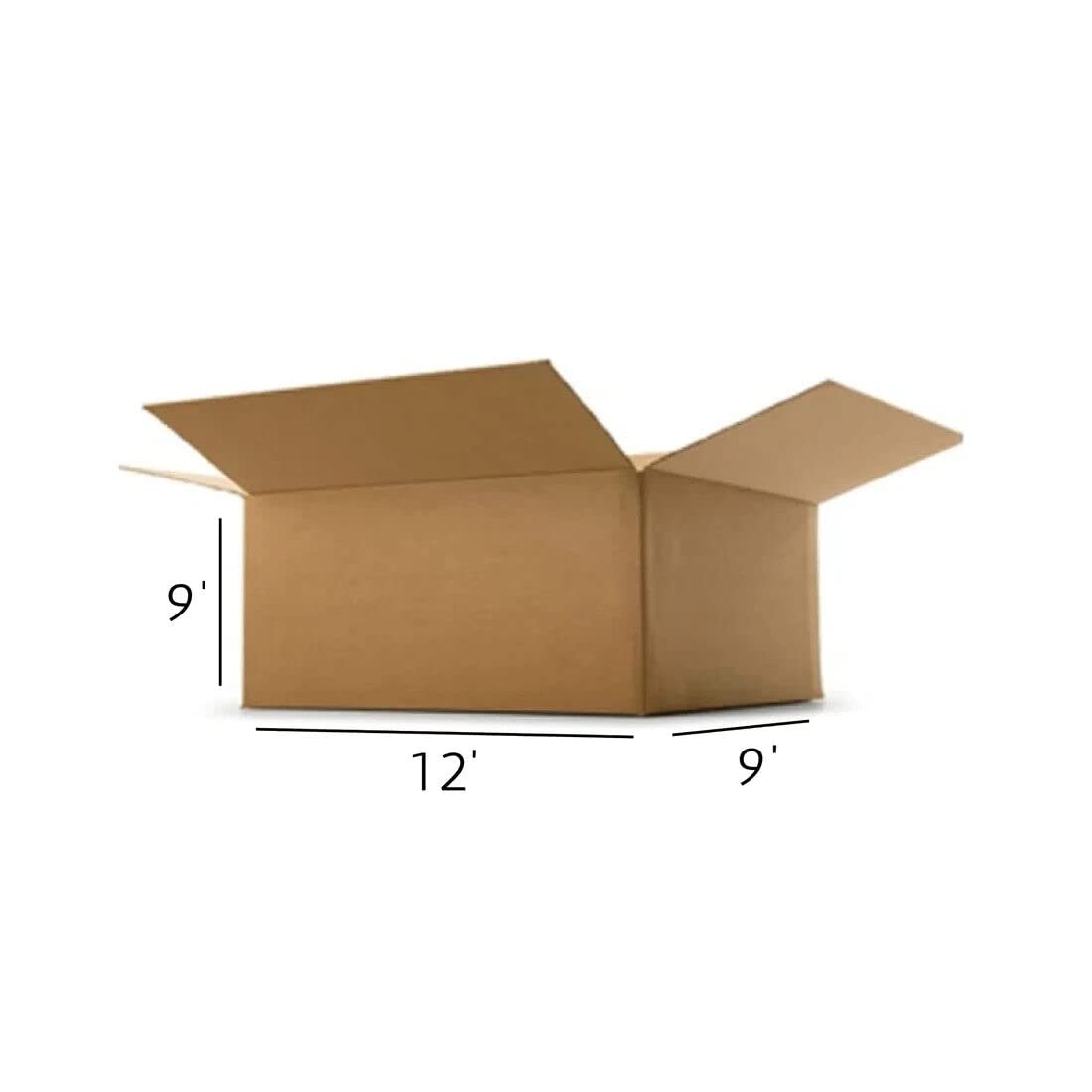Strong Cardboard Storage Boxes for Posting Small & Large Parcels ━ Moving Bulk Gifts, Single Wall Eco Friendly Shipping Cartons, Corrugated Boxes (12x9x9 ━ 305x229x229mm, Pack of 100)