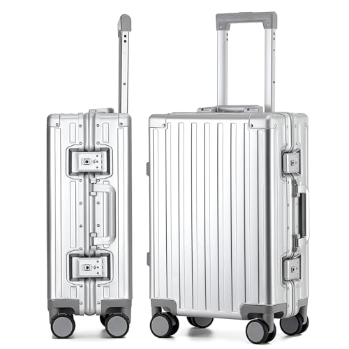 VATILIN 20-Inch Aluminum Carry-On Luggage with Spinner