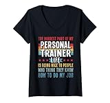 Photo Gallery donna funny profession quote personal trainer maglietta con collo a v Photo Gallery donna funny profession quote personal trainer maglietta con collo a v