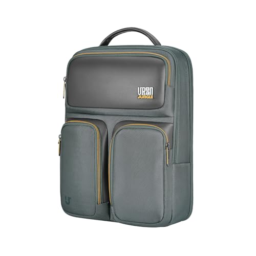 Urban Jungle by Safari, The Wayfarer, Work Backpack| Premium Fabric & Water Resistant | Quick Stash Pockets for Daily Use | Padded Straps Laptop Backpack with Trolley Sleeve (Grey)