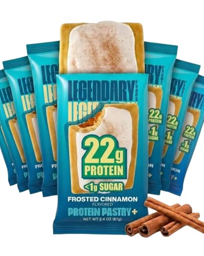Legendary Foods High Protein Pastry, Cinnamon, Low Carb/Low Sugar Snack