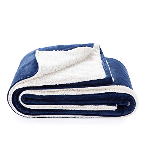 Linenspa Minky and Sherpa Zippered Duvet Cover for Weighted Blanket - 10 Pre-Sewn Duvet Loops - Removable and Machine Washable
