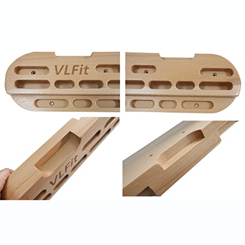 VLFit Tabla de entrenamiento grande para colgar en roca, diapasón con jarras, bordes de pendientes + tornillos de montaje, 550 x 150 x 45 mm Cover