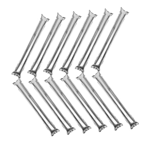 Homoyoyo 12 Pezzi Bastoncini Gonfiabili Rumorosi per Tifo Sportivo Stick Cheerleading Argento Leggeri e Riutilizzabili per Concerti Eventi e Feste all Aperto